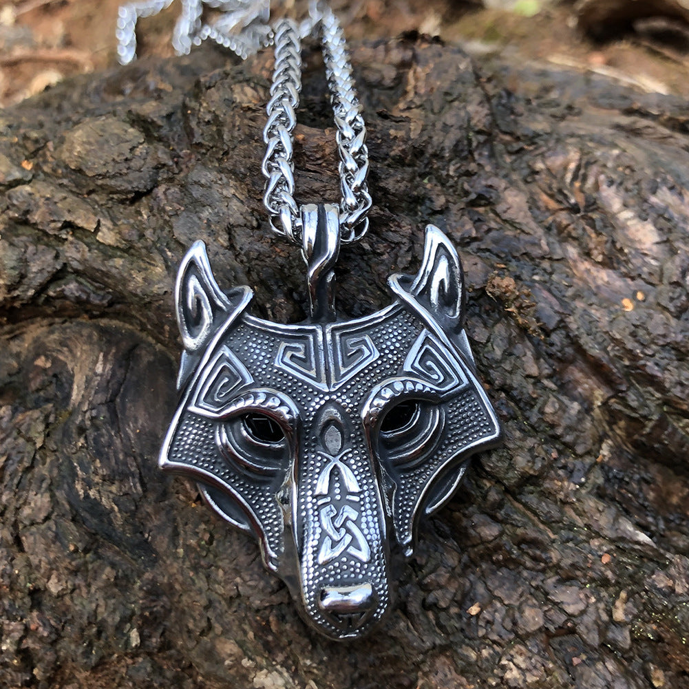 Fenwyr Wolf Pendant — Norse Chain Necklace