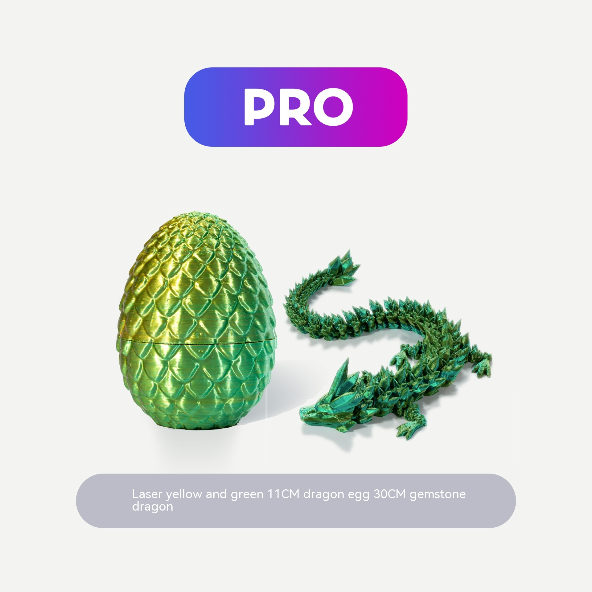 Nightshade Dragon Egg — 3D Crystal Resin Ornament