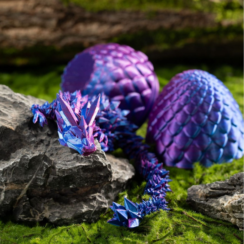 Nightshade Dragon Egg — 3D Crystal Resin Ornament