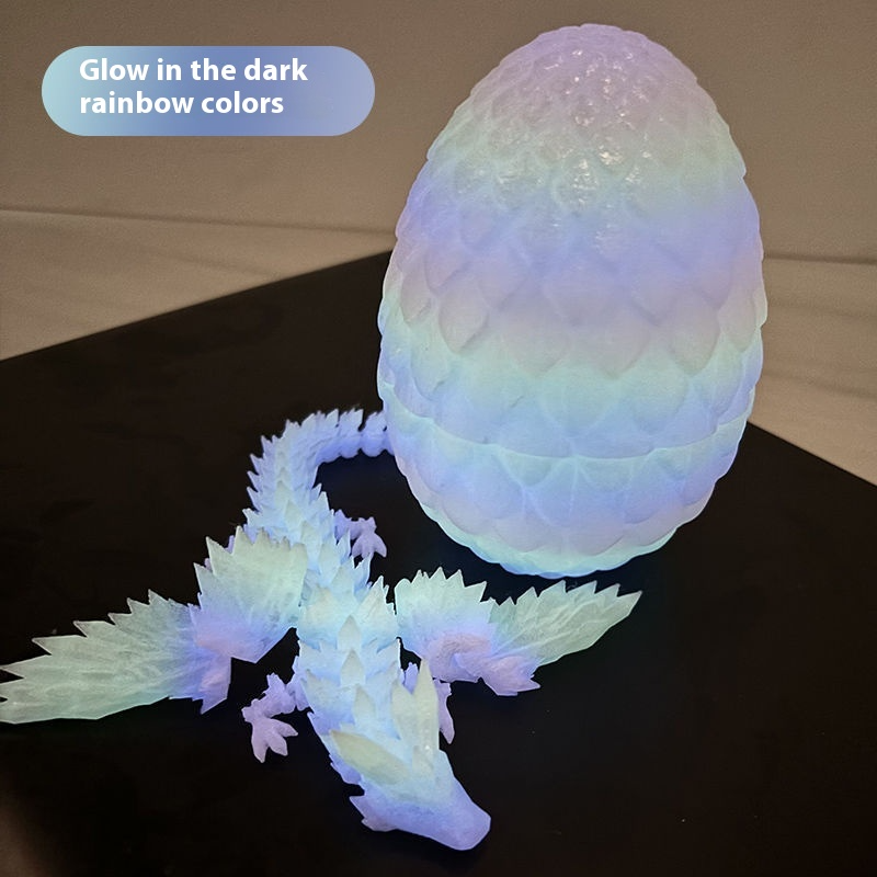 Nightshade Dragon Egg — 3D Crystal Resin Ornament