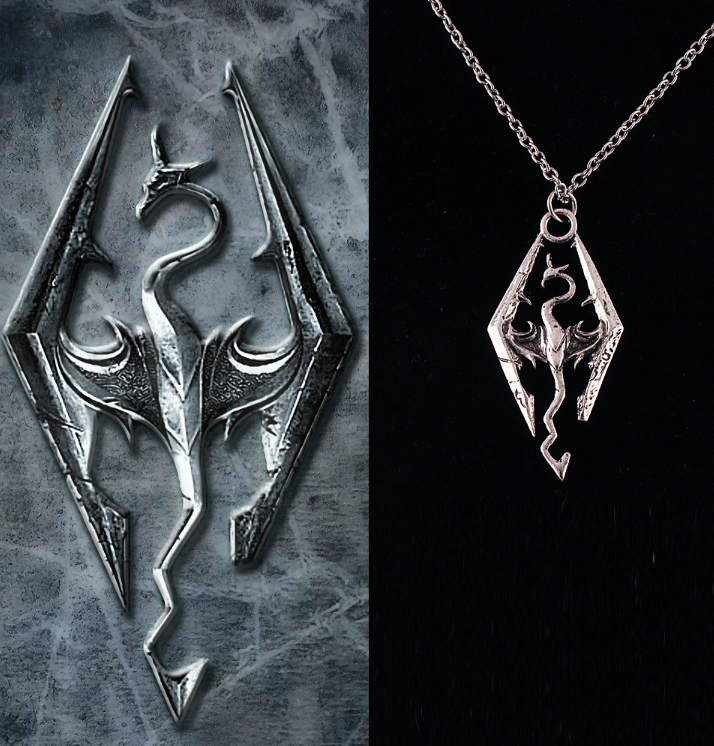 Drakenveil Dragon Pendant — Winged Sigil Necklace