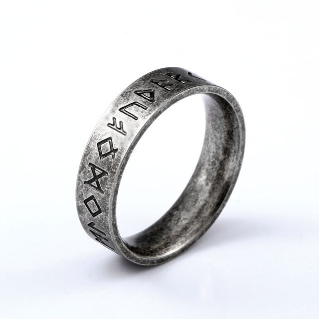 Runeband of Odin — 316L Steel Rune Ring