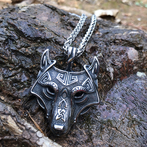 Fenwyr Wolf Pendant — Norse Chain Necklace