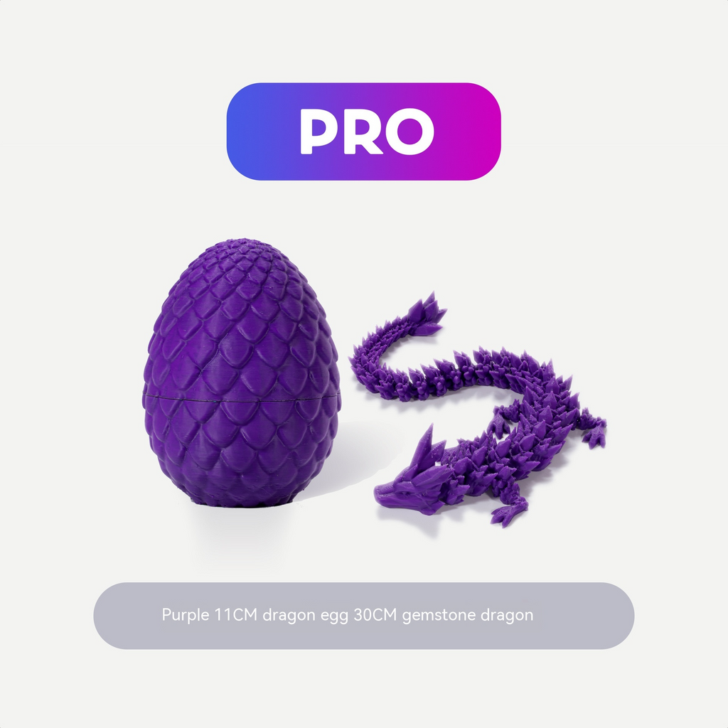 Nightshade Dragon Egg — 3D Crystal Resin Ornament