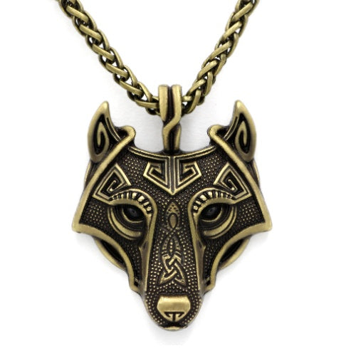Fenwyr Wolf Pendant — Norse Chain Necklace