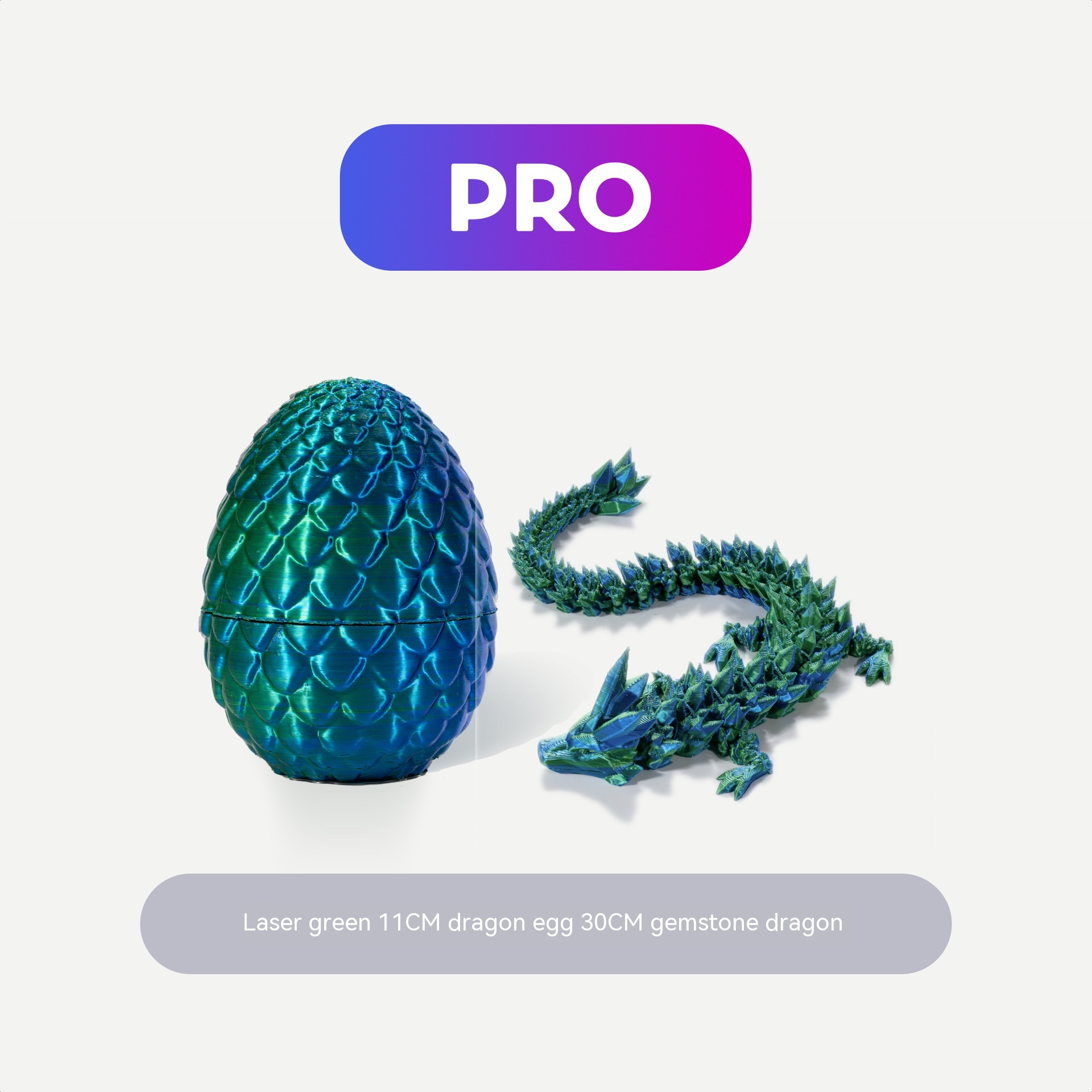 Nightshade Dragon Egg — 3D Crystal Resin Ornament