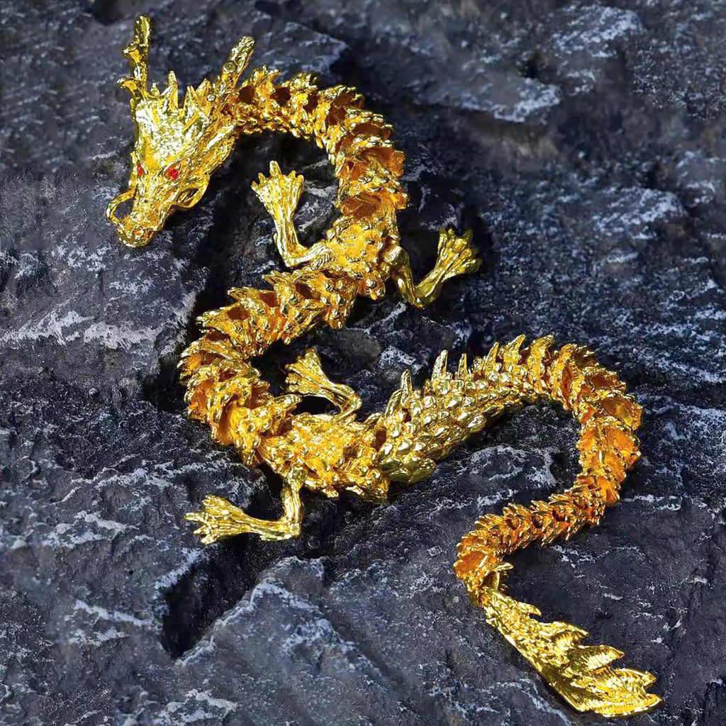 Aurelian Dragon Coil — 3D Articulated Collector's Figurine