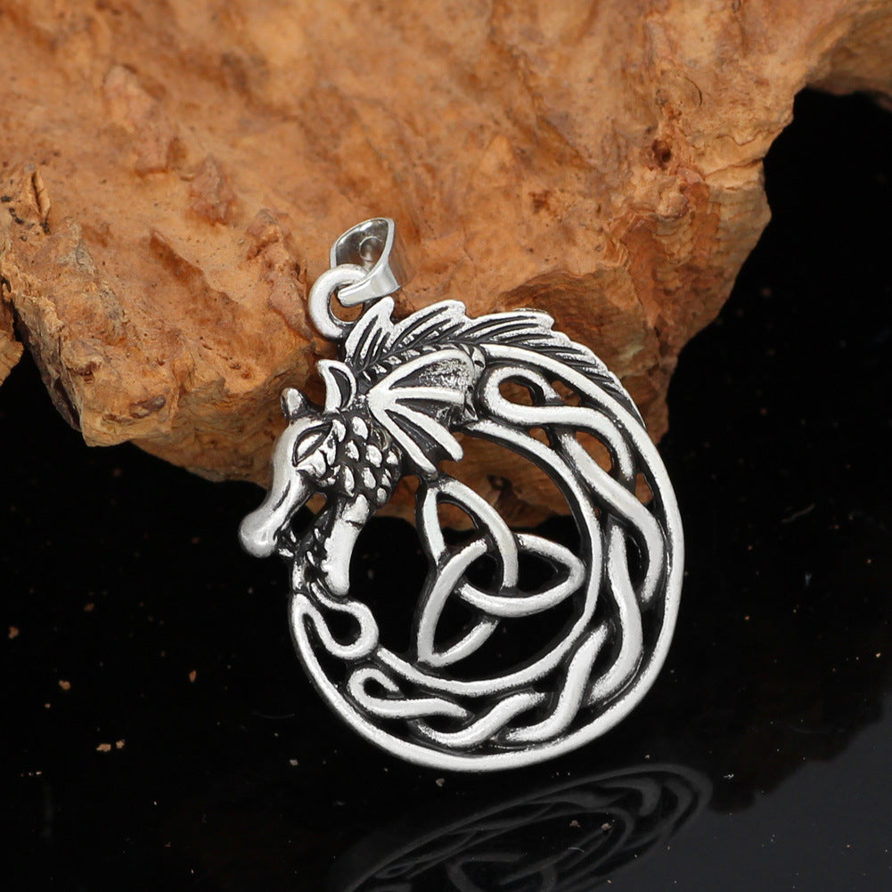 Vyrndrak Dragon Celtic Pendant Necklace